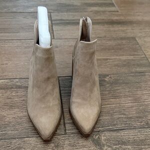 Steve Madden Taupe Suede Pointed Toe Ankle Boots